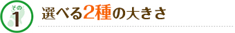 その1 選べる2種の大きさ